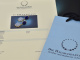 Italienische Ohrringe mit Lapislazuli und Chalzedon aus vergoldetem Silber 925