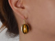 Italian earrings with tigers eye made of gold-plated 925 silver