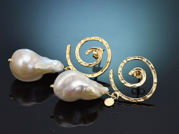 Big Pearls! Schicke italienische Zuchtperlen Ohrringe aus...