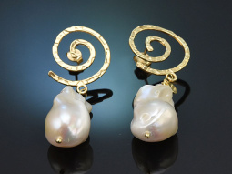 Big Pearls! Schicke italienische Zuchtperlen Ohrringe aus...