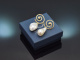 Big Pearls! Schicke italienische Zuchtperlen Ohrringe aus vergoldetem Silber 925