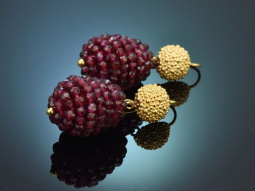 Aus unserer Werkstatt! Sch&ouml;ne Granat Ohrringe aus...