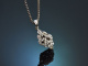 Hamburg around 1980! Timeless 0.7 ct brilliant pendant with chain white gold 585
