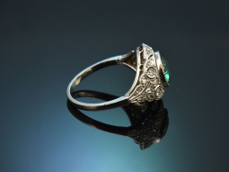 Augsburg um 1920! Art Deco Ring mit gr&uuml;nem Turmalin...