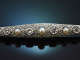 Augsburg um 1930! Edle Art Deco Brosche mit Diamanten und Perlen aus Wei&szlig;gold 585
