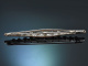 Augsburg um 1930! Edle Art Deco Brosche mit Diamanten und Perlen aus Wei&szlig;gold 585