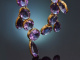 Georgian um 1820! Seltenes antikes englisches Amethyst Collier gearbeitet in Gold 750