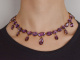 Georgian um 1820! Seltenes antikes englisches Amethyst Collier gearbeitet in Gold 750