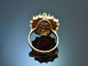 M&uuml;nchen um 1980! Wundersch&ouml;ner Granat Ring aus Gold 333