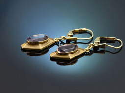 Augsburg um 1930! Art Deco Ohrringe mit Amethysten aus...