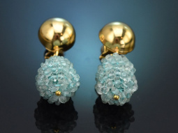 Himmelblau! Sch&ouml;ne Tropfen Ohrringe aus Aquamarinen...