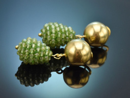 Gold und Peridot! Sch&ouml;ne Tropfen Ohrringe aus...