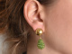 Gold und Peridot! Sch&ouml;ne Tropfen Ohrringe aus vergoldetem Silber 925