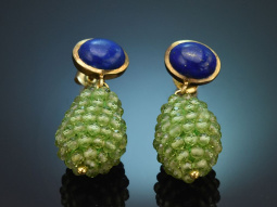 Lapislazuli und Peridot! Sch&ouml;ne Tropfen Ohrringe aus...