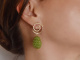 Tender Green! Sch&ouml;ne Peridot Ohrringe aus vergoldetem Silber 925