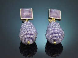Lovely Lavender! Tropfen Ohrringe aus Amethyst Silber 925...