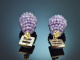 Lovely Lavender! Tropfen Ohrringe aus Amethyst Silber 925 vergoldet