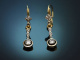 Southern Germany circa 1910! Pretty diamond earrings made of 585 gold and platinum