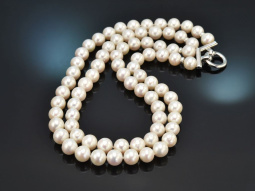 Classy Pearls! Schicke zweireihige Zuchtperlen Kette mit...