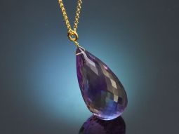 Big Drop! Gro&szlig;er Ametrin Tropfen Anh&auml;nger mit...