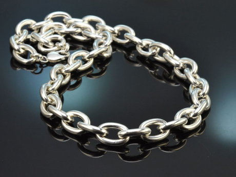 Big Chain! Massive schicke Glieder Kette aus schwerem Silber 925