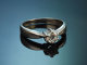 Hamburg um 1985! Klassischer 0,5 ct Halbkar&auml;ter Brillant Ring Verlobungsring aus Wei&szlig;gold 585