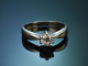 Hamburg um 1985! Klassischer 0,5 ct Halbkar&auml;ter Brillant Ring Verlobungsring aus Wei&szlig;gold 585