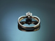 Hamburg um 1985! Klassischer 0,5 ct Halbkar&auml;ter Brillant Ring Verlobungsring aus Wei&szlig;gold 585
