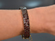 Linz around 1910! Historic garnet bangle made of gold-plated tombac