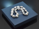 Big Grey! Large baroque natural grey cultured pearl necklace with satin-finished silver ball clasp