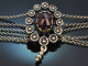 Linz um 1970! Sch&ouml;ne Trachten Dirndl Kette mit Granat aus Silber 835
