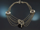 Linz um 1970! Sch&ouml;ne Trachten Dirndl Kette mit Granat aus Silber 835