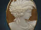 England um 1890! Sch&ouml;ne Gemmen Kamee Brosche mit Darstellung der Ceres in Gold 375