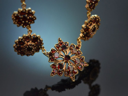 B&ouml;hmen um 1900! H&uuml;bsche Granat Kette aus...