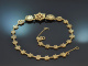 B&ouml;hmen um 1900! H&uuml;bsche Granat Kette aus vergoldetem Tombak