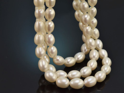 Jackie Style! Dreireihiges Zuchtperlen Collier mit...