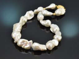 Big Pearls! Gro&szlig;e barocke Zuchtperlen Kette mit...