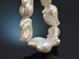 Big Pearls! Gro&szlig;e barocke Zuchtperlen Kette mit...