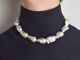 Big Pearls! Gro&szlig;e barocke Zuchtperlen Kette mit vergoldeter Silberschlie&szlig;e 925