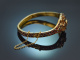 Bohemia around 1900! Beautiful garnet bangle made of gold-plated tombac
