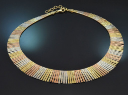 Cleopatra Style! Italienische Vintage Kette in Tricolor...