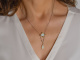 London um 1915! Opal Collier mit Tsavorithen und Diamanten aus Platin und Gold