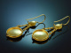 England circa 1880! Rare antique Etruscan Revival earrings in 9 carat gold