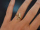 Around 1980! Beautiful snake ring with diamonds in 585 gold
