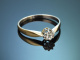 Um 1915! Schlichter Altschliff Diamant Verlobungs Ring 0,25 ct aus Gold 585