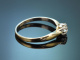 Um 1915! Schlichter Altschliff Diamant Verlobungs Ring 0,25 ct aus Gold 585