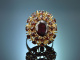 M&uuml;nchen um 1955! Besonders sch&ouml;ner Granat Ring aus Gold 333