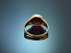 Wien um 1890! Historischer Granat Ring aus Gold 585