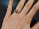 Wien um 1890! Historischer Granat Ring aus Gold 585