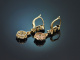 Southern Germany circa 1905! Rare Belle Epoque earrings with diamonds made of platinum and 585 gold